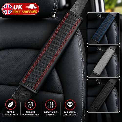 Leather car seat belt cover - seat,
