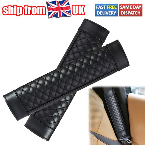 Leather car seat belt cover - car,