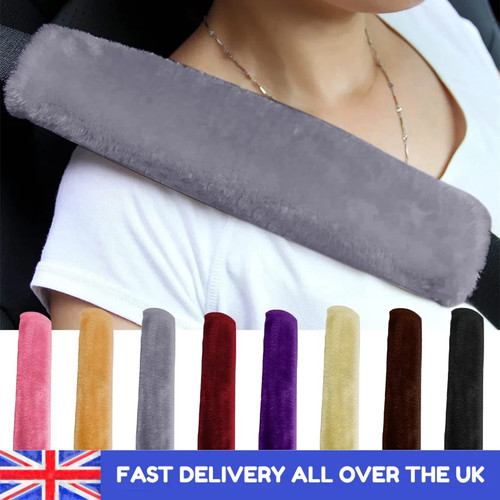 2pcs soft faux sheepskin seat - faux,
