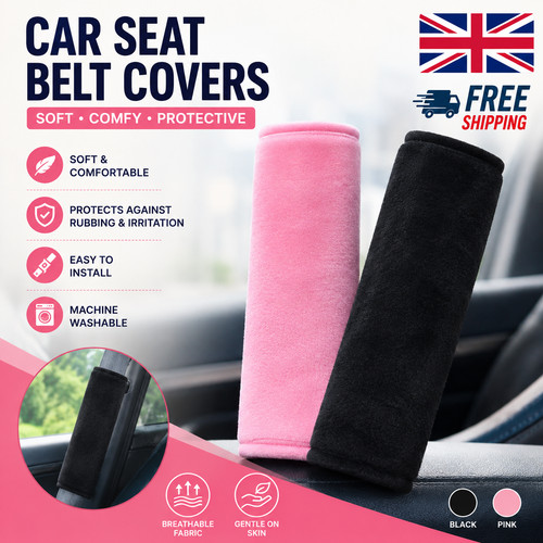 Car seat belt shoulder - belt, pads