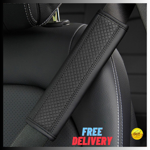 Leather car seat belt - leather,